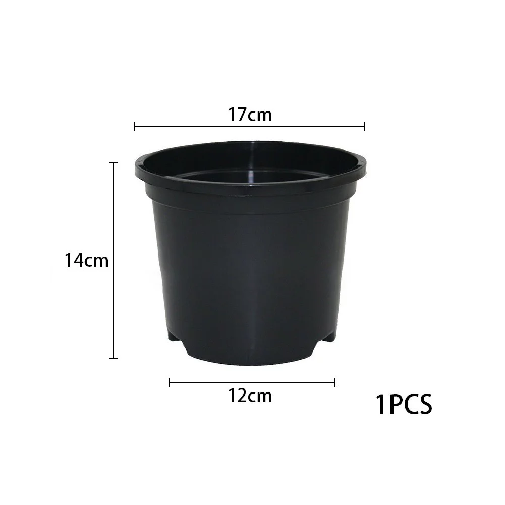 Cute Plastic Plant Pots Strong Plastic Black Flower Pot High Quality