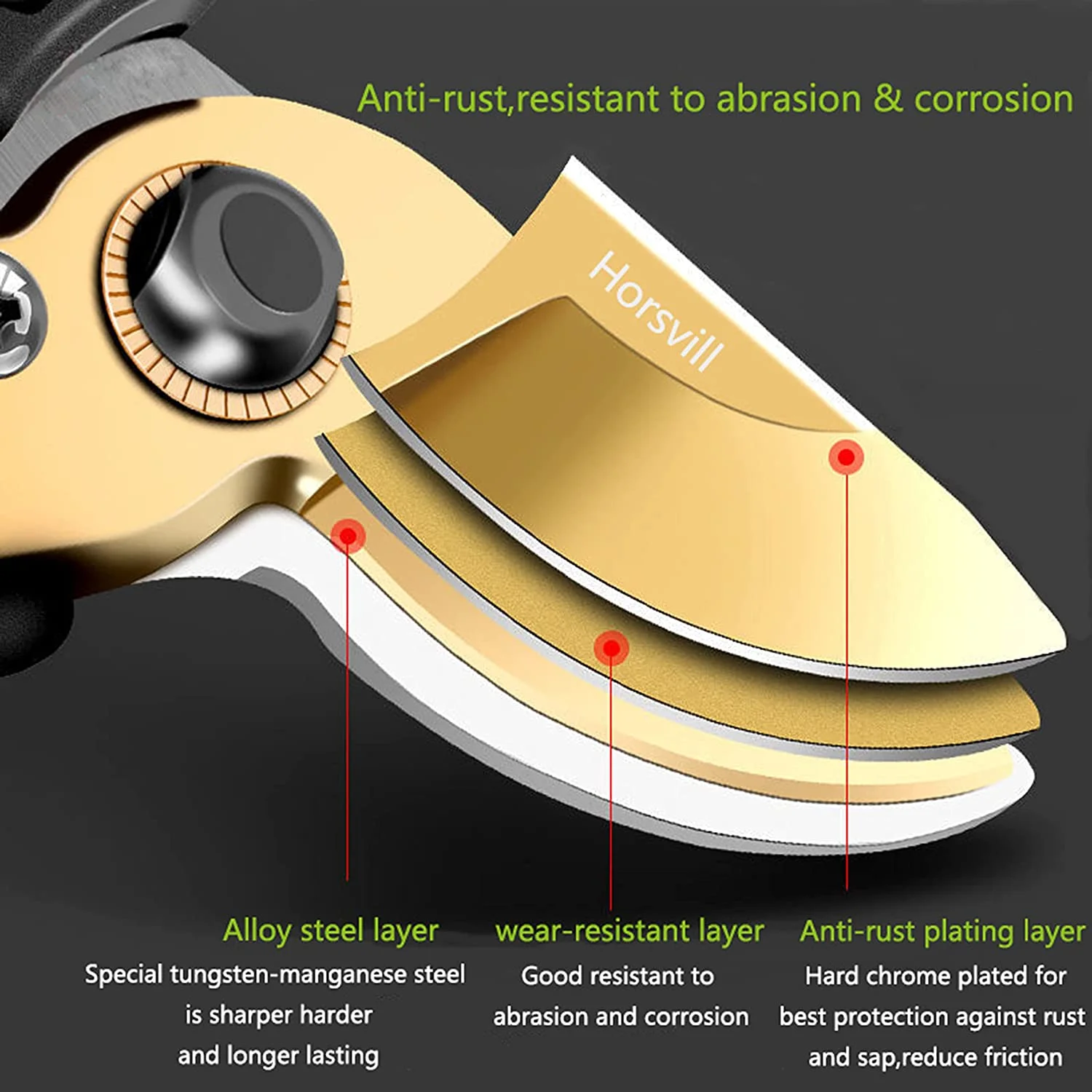 Horsvill Garden Shears  Japanese Floral branch cutters  Snips for Gardening  Flower scissors Florist clippers  Hand Held Pruners for Gardening Heavy Duty  Pruning shears for garden (Wood