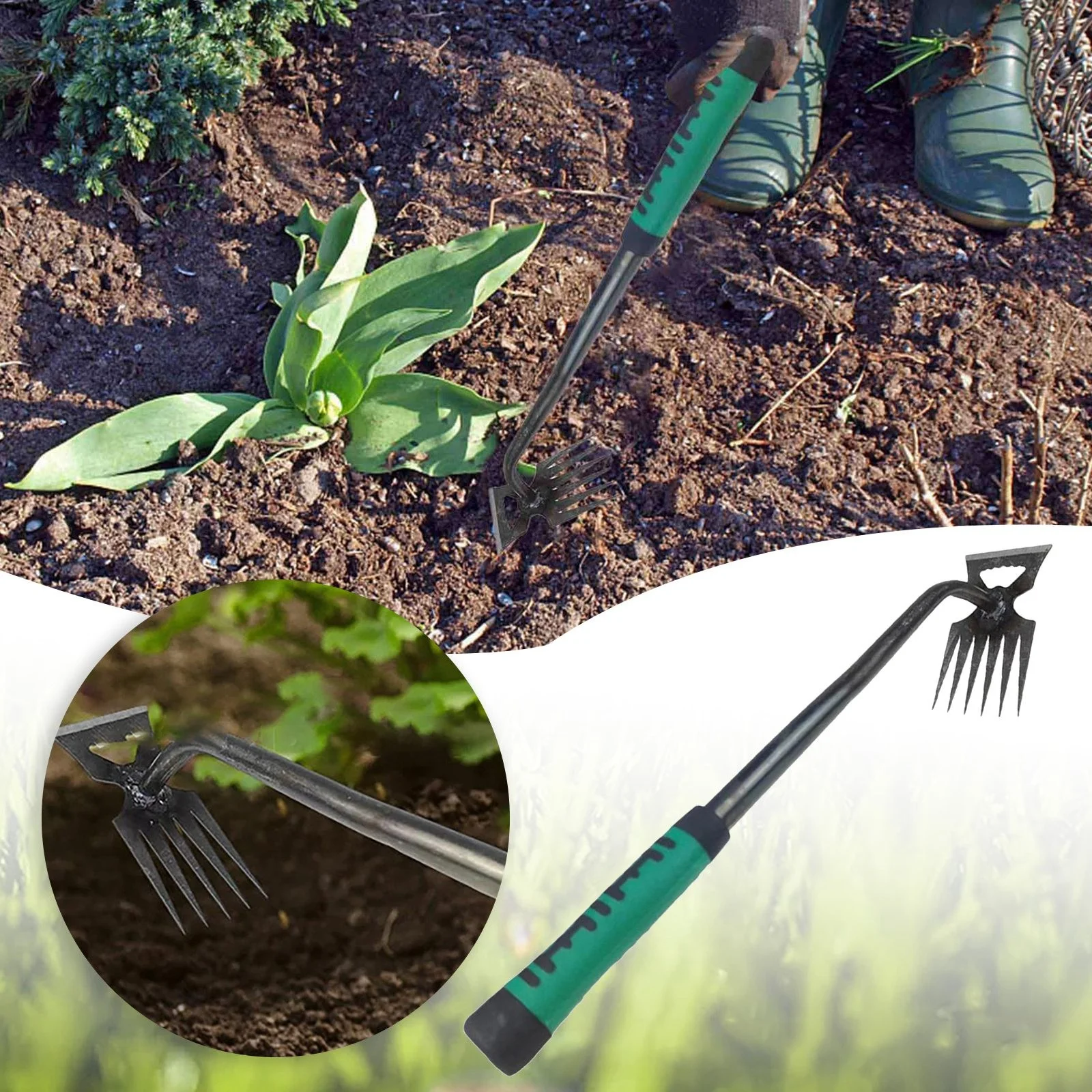 Hand Piece Gardening Puller Tool Puller Remover Rooter Manual Bending Root Removal Weeding Shovel Clip Gifts for Men