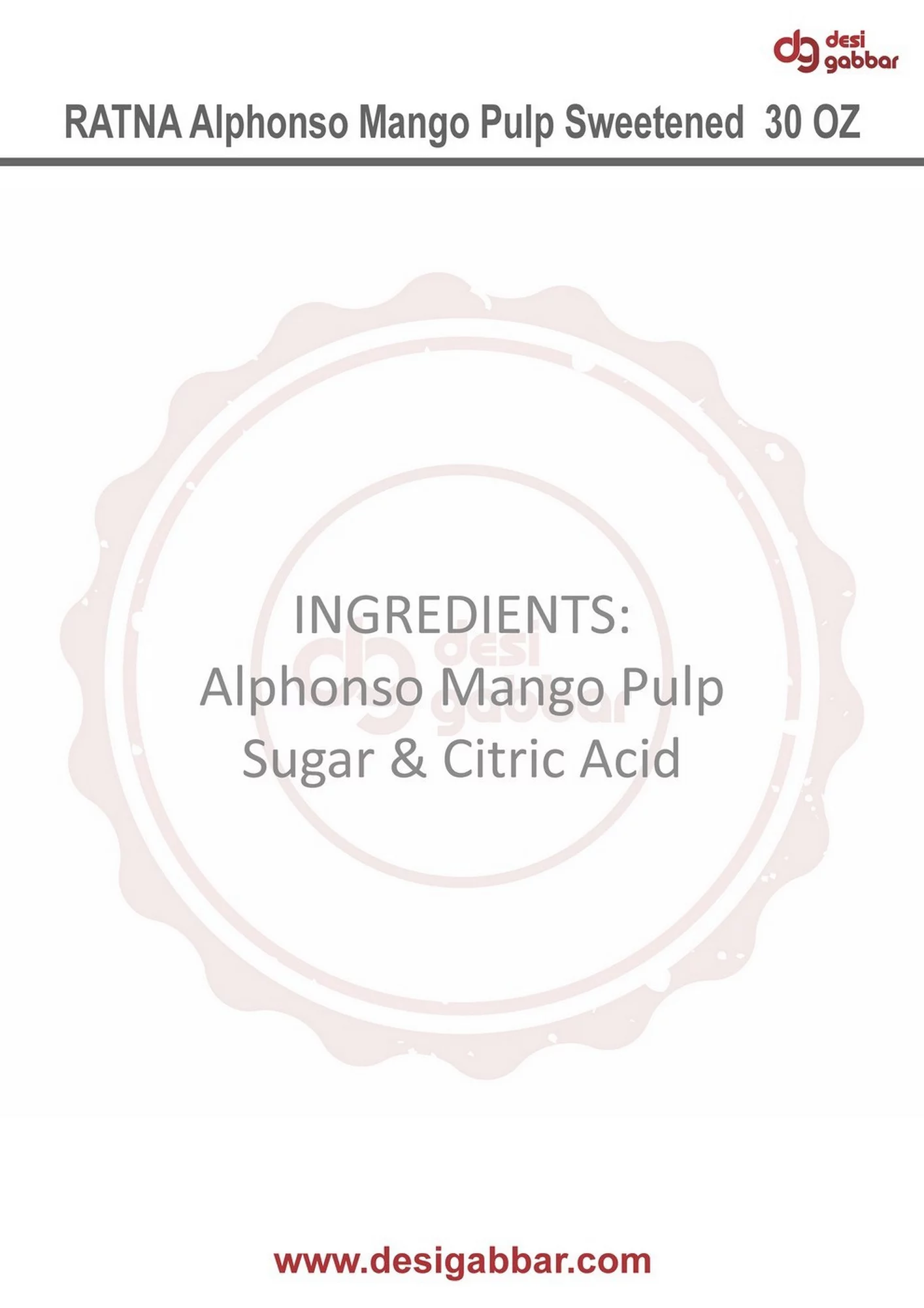 Ratna Alphonso Mango Pulp, Yellow