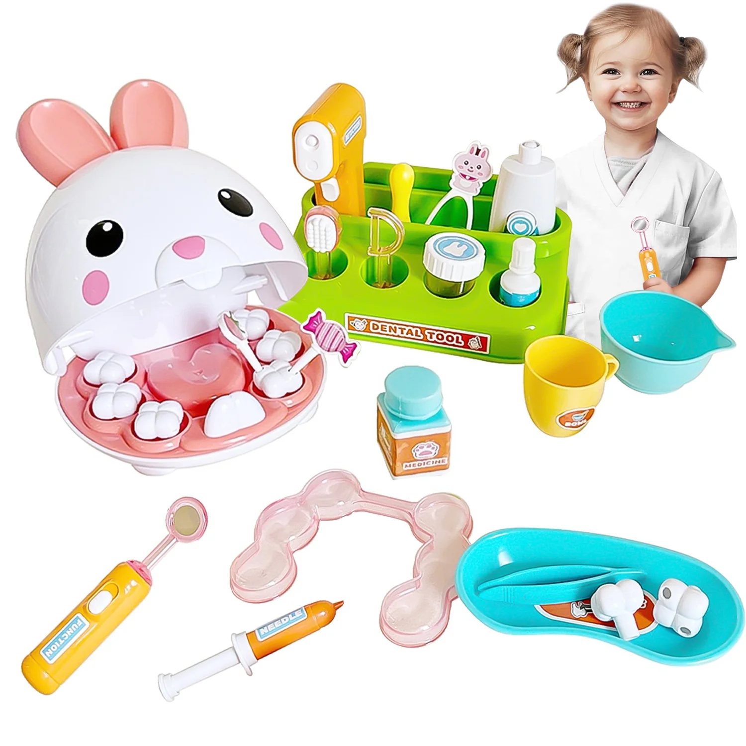 Doctor Kit for Toddlers 3-5, Pretend Play Kit Toys for Role Play, Pretend Playset for Toddlers 3-7 Years Old Girl
