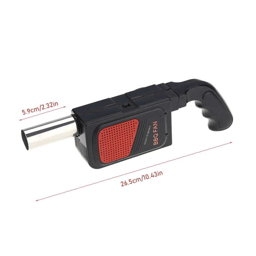 KKMOL BBQ Fan, Barbecue Fan, BBQ Air Blower, Air Blower, Grill Blower, Fire Blower, Grill Fan, Handheld BBQ Fan Black