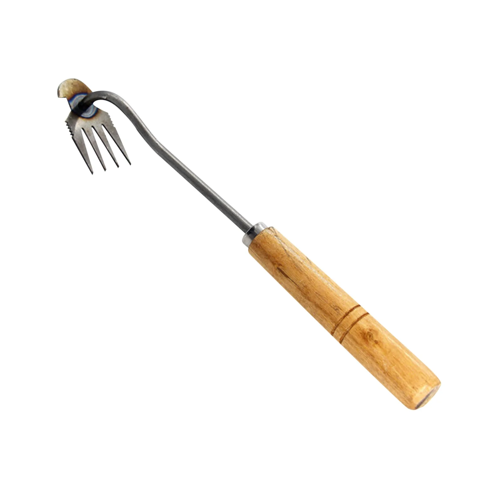 SIfdSeng Weeding Artifact Root Weeding Tool Steel Weeder 4 Teeth Dual Purpose Weeder High Strength Hand Weeding Tool for Garden Father's Day Gifts from Wife and Daughter