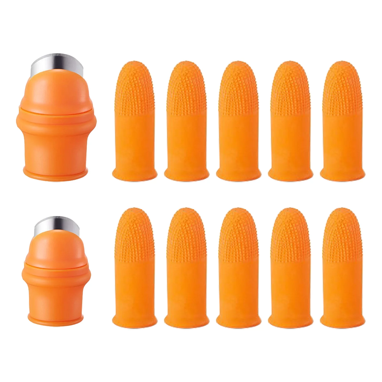 12Pcs Gardening Silicone Thumb Knife Harvesting Tool Vegetable Fruit Picking Knife Garden Tools for Trimming Plants