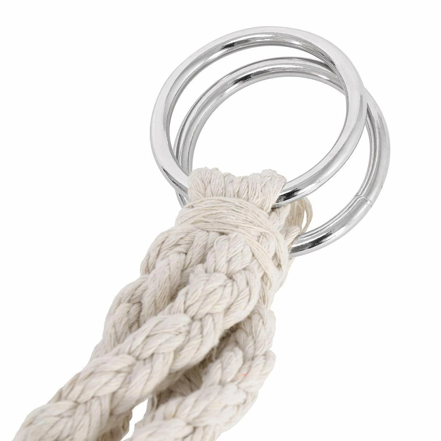 Durable Hanging Cotton Rope Macrame Hammock Swing Chair - Patio Hammock with 300lbs Weight Capacity