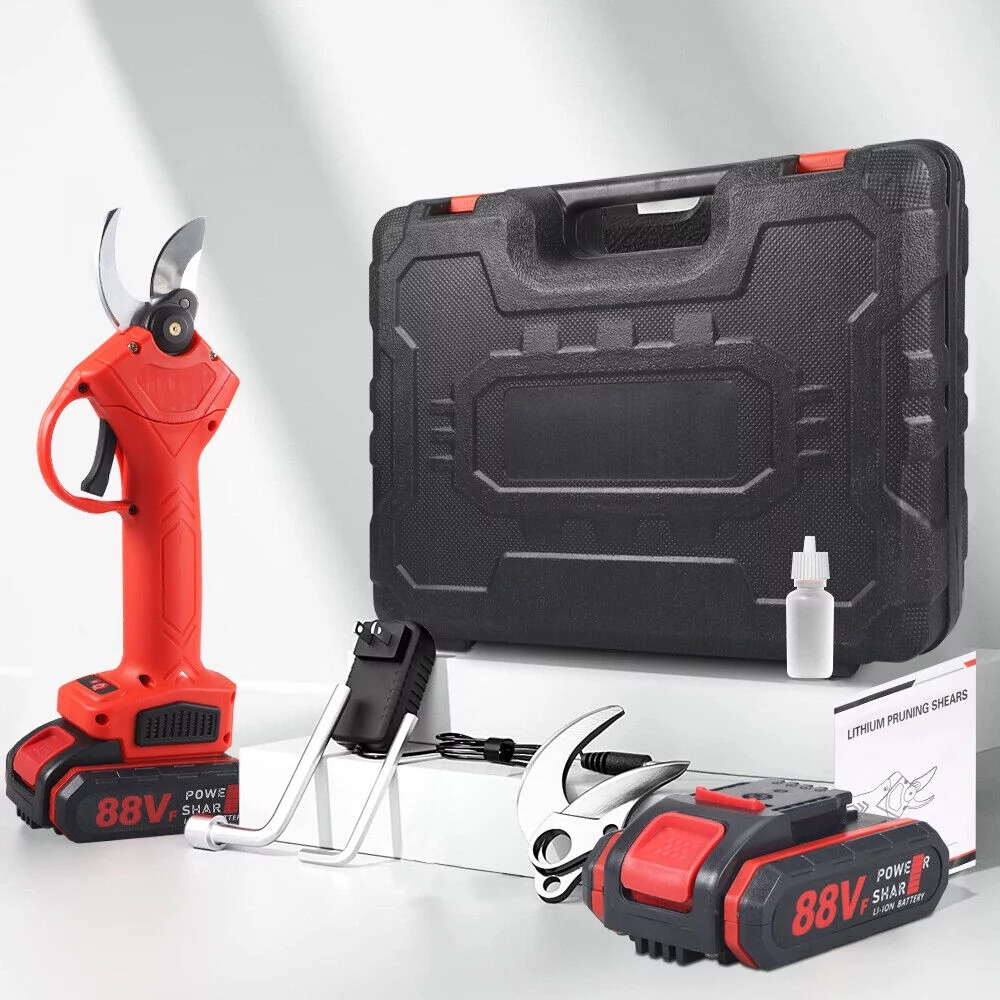 Electric Pruning Shears Cordless Cutter Pruner Scissors Branch Nursery W/Battery