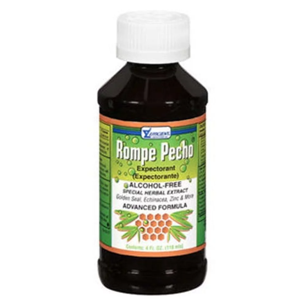 Rompe Pecho Cough Syrup, Alcohol Free - 4 Oz