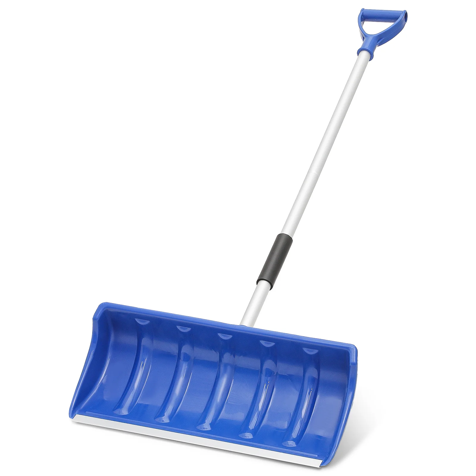 MoNiBloom Snow Shovel, Portable Wide Snow Pusher with D-Grip Handle, 21.5