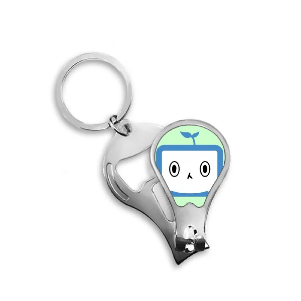 Saplings Lovely Small TV Happy Original Fingernail Clipper Cutter Opener Key Chain Scissor