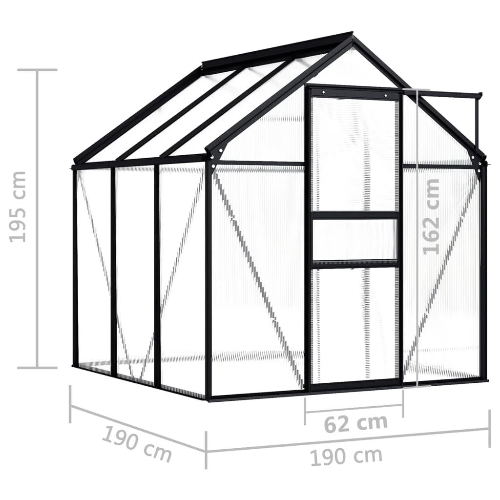 Greenhouse Anthracite Aluminum 38.9 ft2