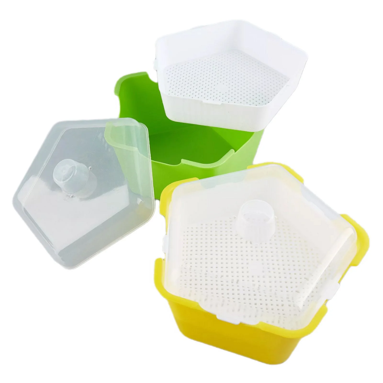 Sprout Planting Pot Bean Sprouter Seedling Tray Wheat Grass Growing Germination