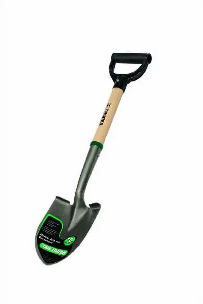 31196 Tough 19-Inch Short D-Handle Round Point Shovel, 19-Inch Wood