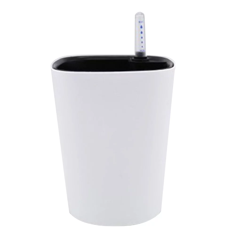 Self Watering Planter indoor and outdoor home and garden Modern Decorative Planter Pot White
