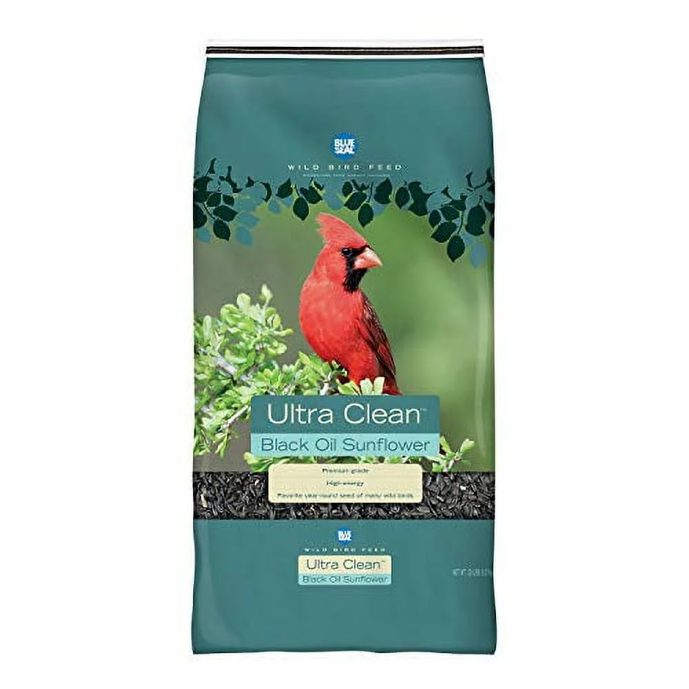 Blue Seal Premium Black Oil Sunflower Wild Bird Seed - High in Fat and Protein - 4 Pound Bag