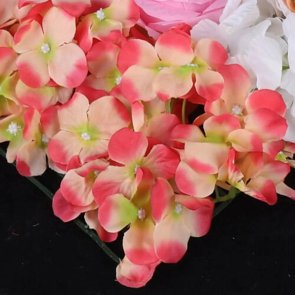 6 Pack Artificial Fake Flower Hydrangea Wall Panel Banquet Wedding Backdrop Wall