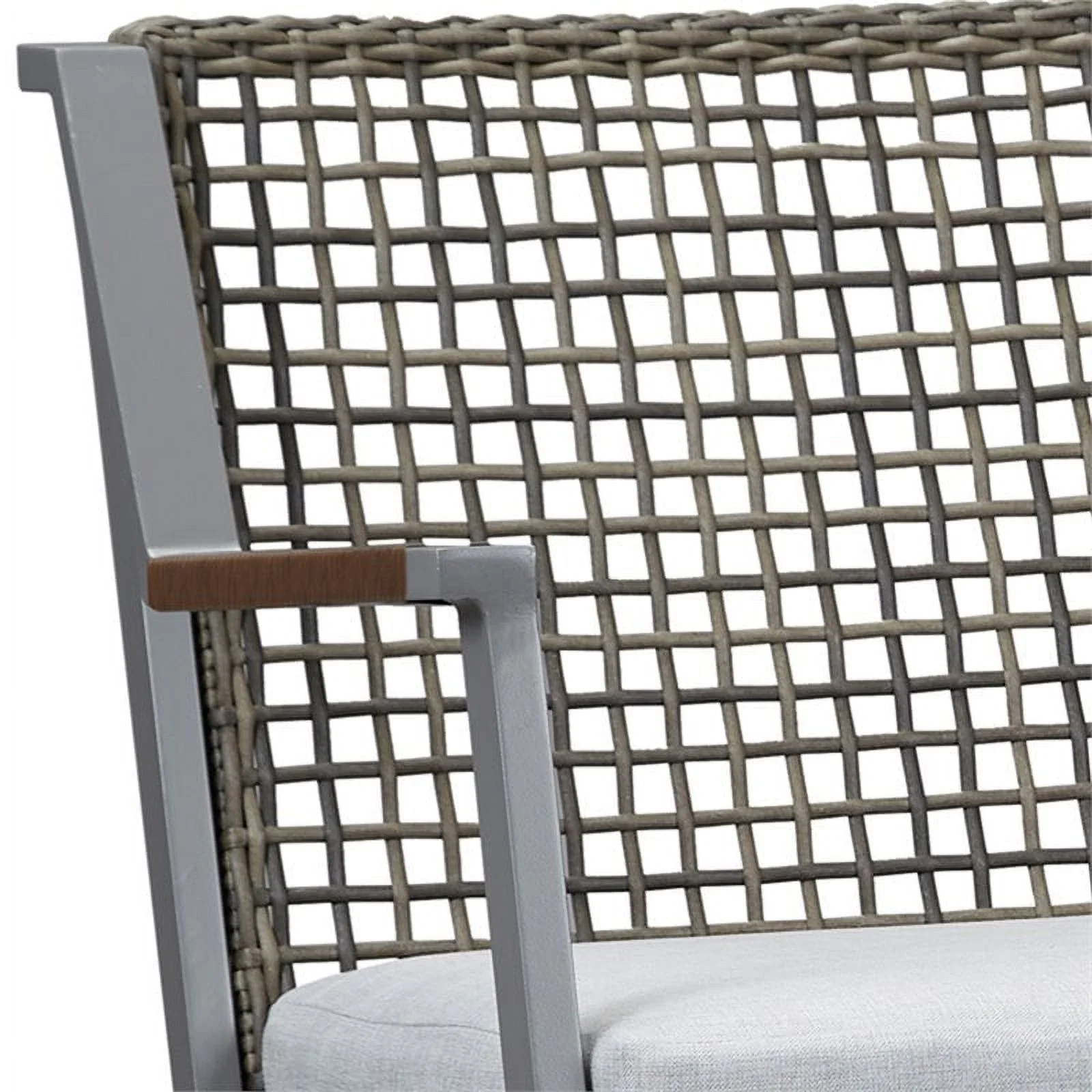 Home Square 3-Piece Set with 2 Patio Rocker Chairs & Patio Rocker Bench in Gray