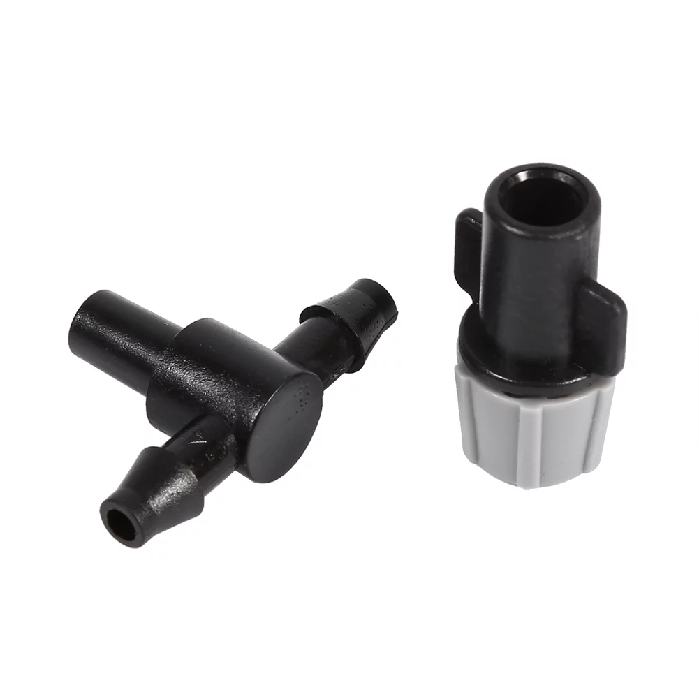 BLLBOO Sprinkler -Sprinkler Heads Atomizing Nozzle + Tee Joints Misting Watering Home Graden Irrigation 20Pcs