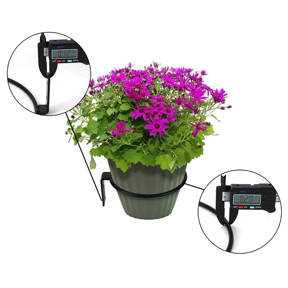 2Pcs Wall-mounted Plant Holder Ring Flower Pot Stand Plant Metal Hook Hanging