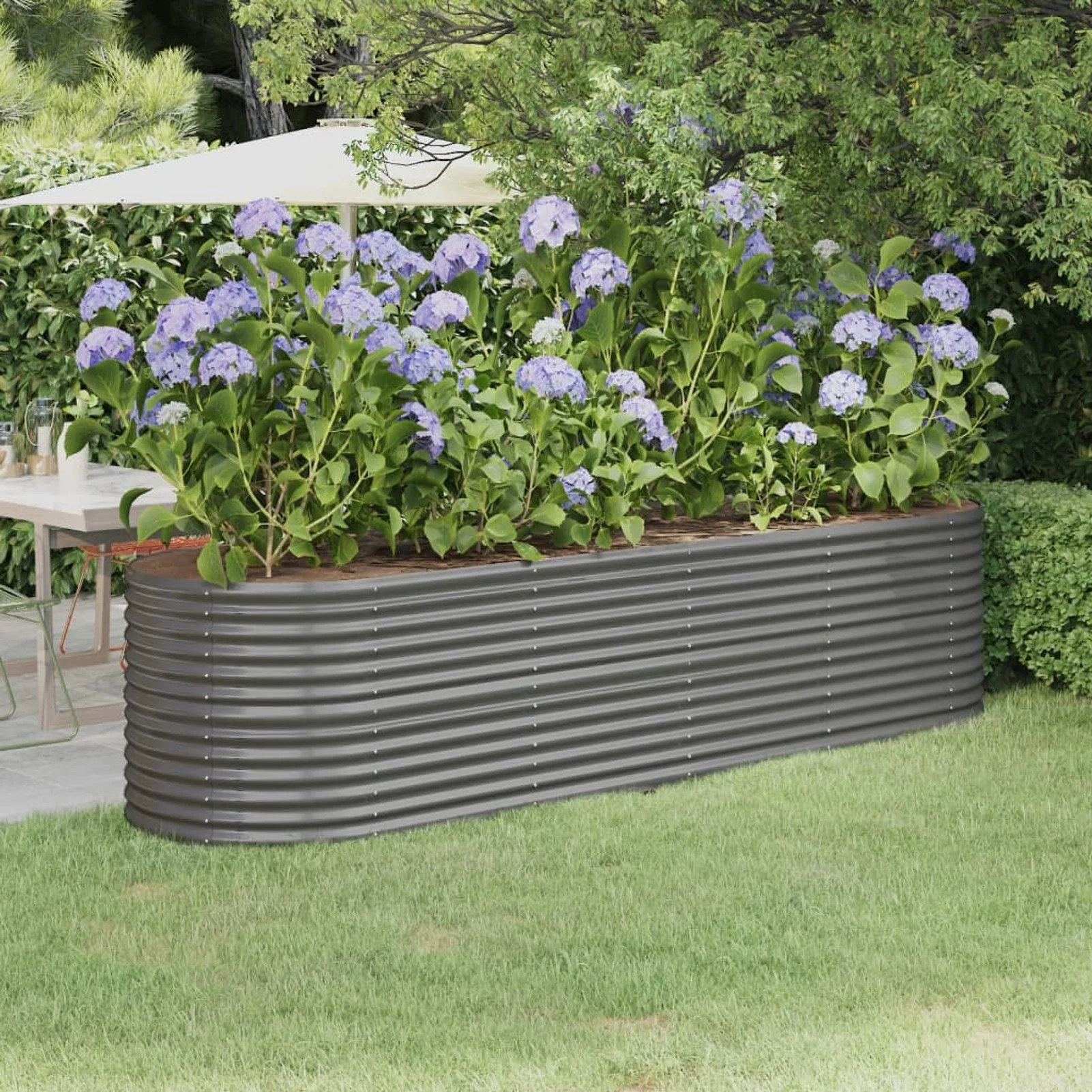 Andoer parcel,Steel Patio Planter Raised Bed 116.5