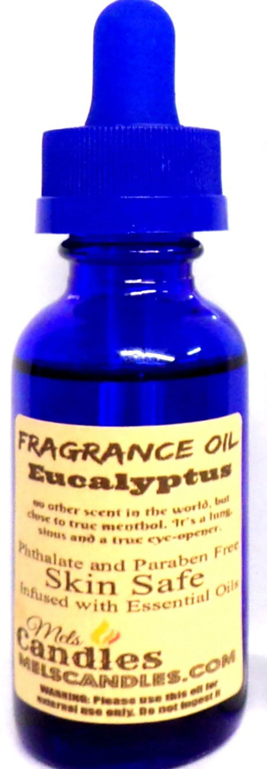 Eucalyptus 1oz / 29.5 ml Blue Glass Bottle of Premium Grade Fragrance Oil- Eucalyptus- Great for Lungs and Sinus's
