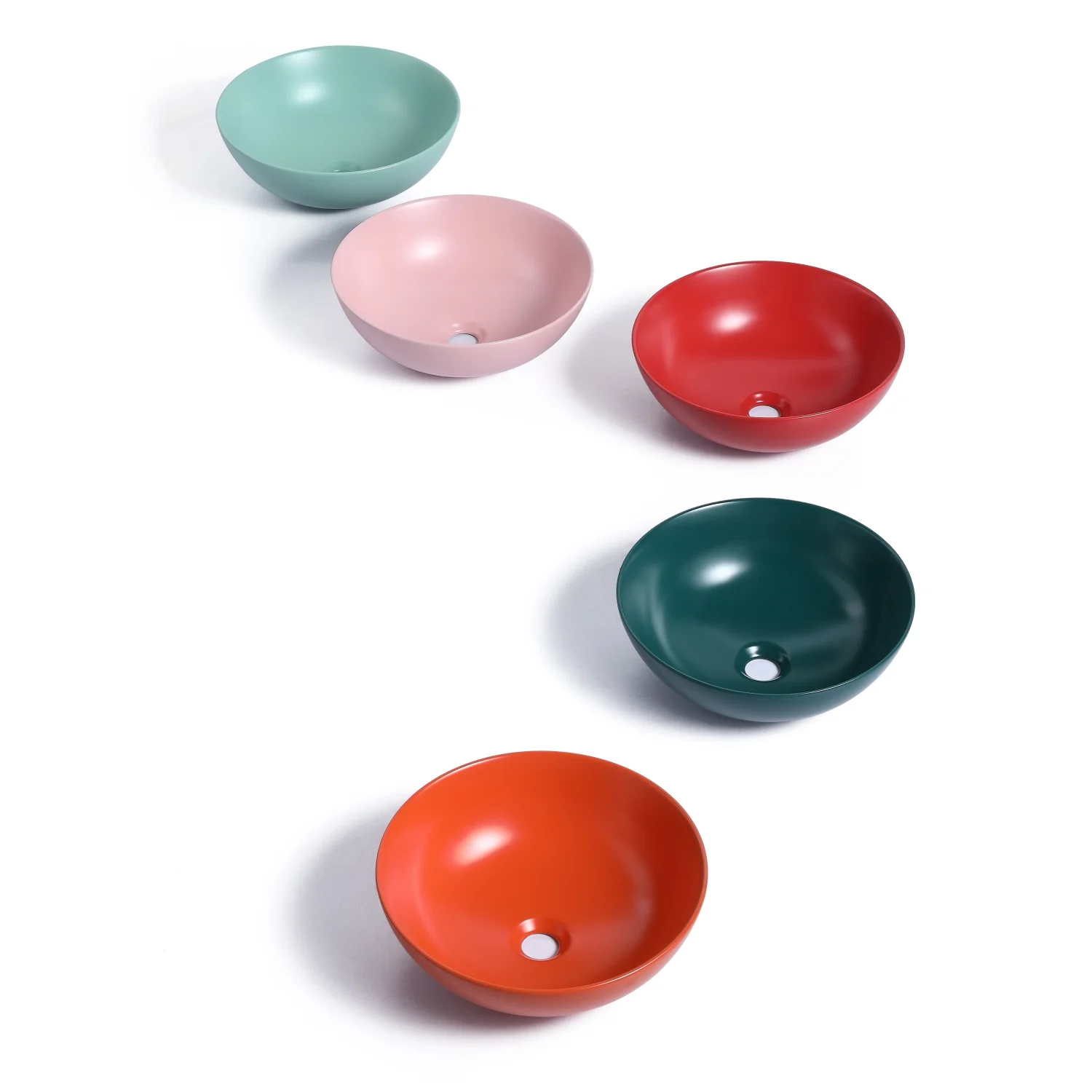 Ceramic Countertop Art Wash Basin  Vessel Sink(Matt Light Green)