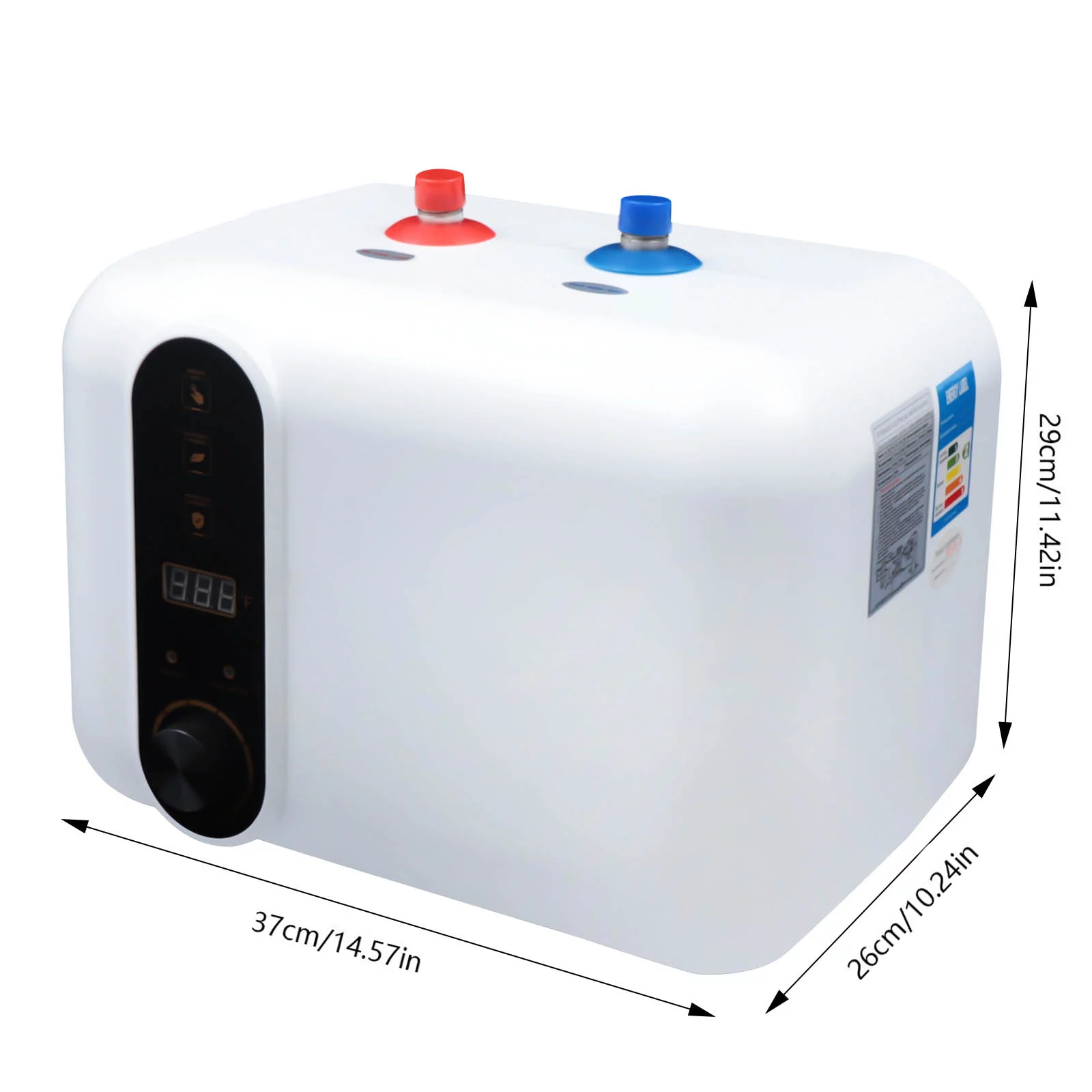 Aiqidi 2.6Gal 1500W Electric Instant Water Heater IPX4 Waterproof RV Kitchen Shower Compact Tank Hot Water Boiler 72℃
