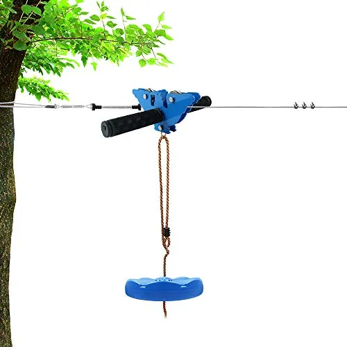 X XBEN Zip line Kits for Backyard 98 ft, Zip Lines for Kid and Adult, Swing Set Accessories