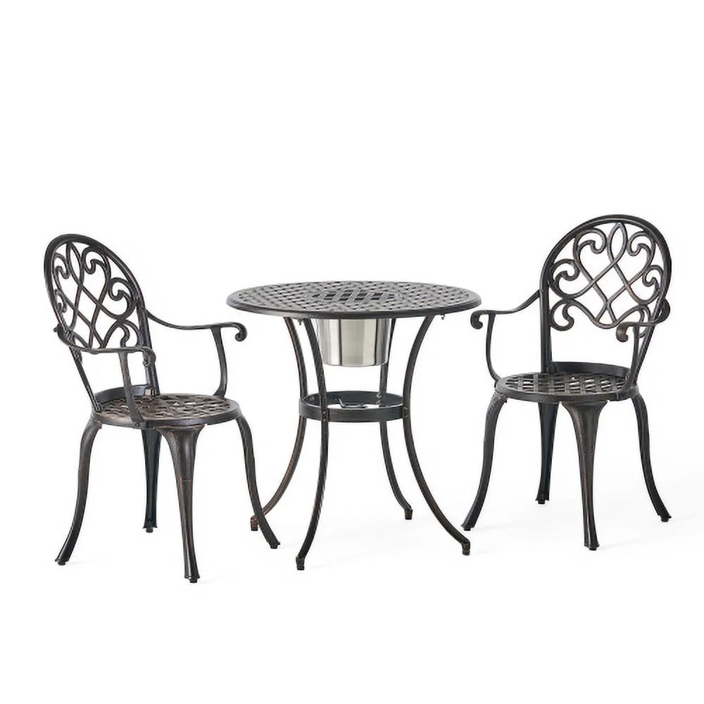 Buumin CAMDEN 3PC CAST BISTRO SET W ICE BUCKET