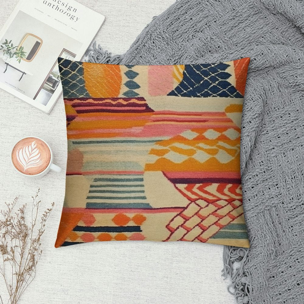 COMIO Rug Print Decorative Throw Pillow Cover, South West Desert Colors Home Rustic Decorations,American Tribal Boho Cushion Case Decors for Sofa Couch