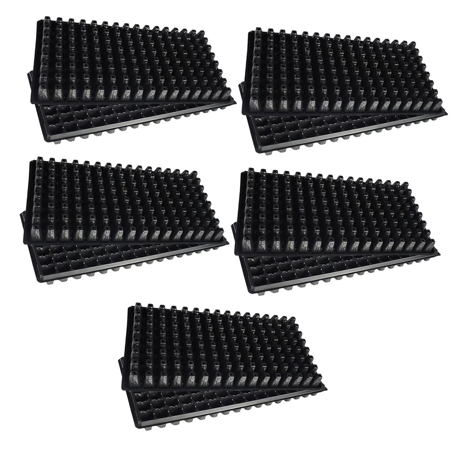 10 Pieces Seedling Starter Tray Seedling Plug Trays 128 Holes Planting Trays Germination Propagation Thickened Seedling Trays 100g