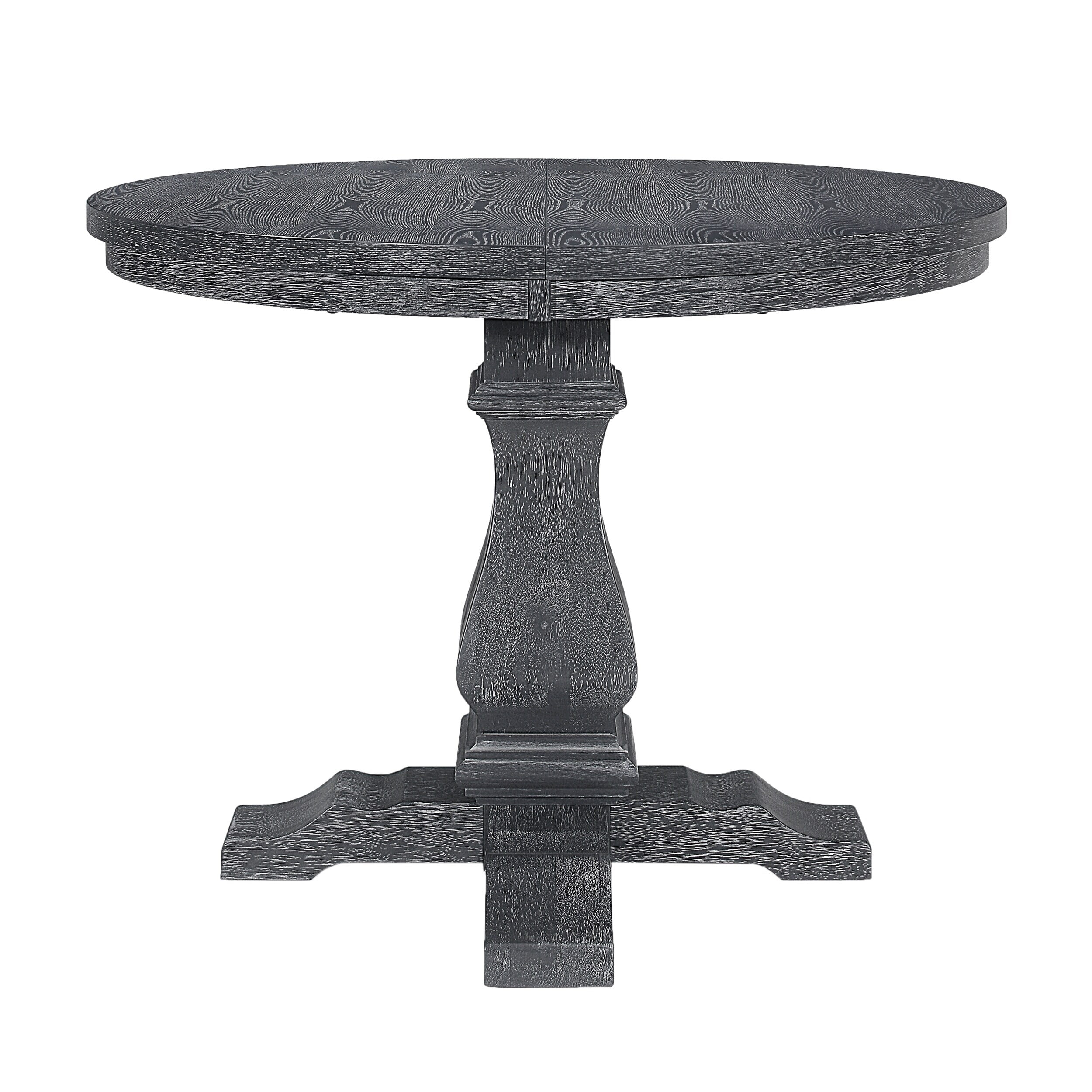 Christopher Knight Home Andrea  Fabric and Rubberwood Dining Set by  Gray/ Black