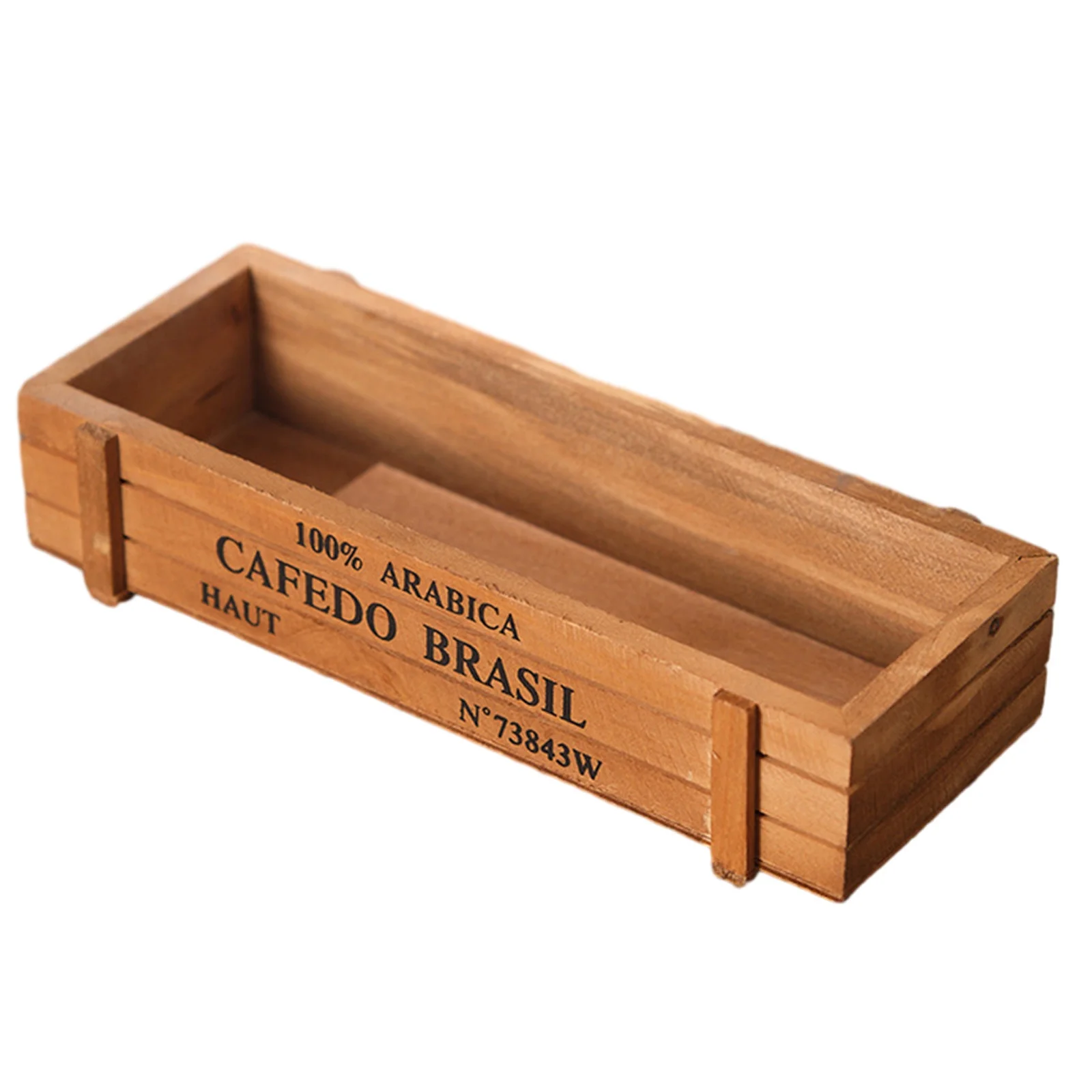 Summer Savings! Kcavykas 1pcs Wood Planter Box Rectangle Succulent Flower Plant Pot Storage Box Organizer Succulents Vintage Floral Plant Container for Home Office Window Shelves Decor