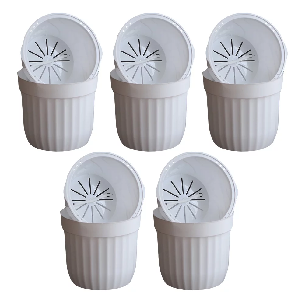 Guichaokj 5 Sets Automatic Water-absorbing Flower Pot Plastic Plant Hanging Container