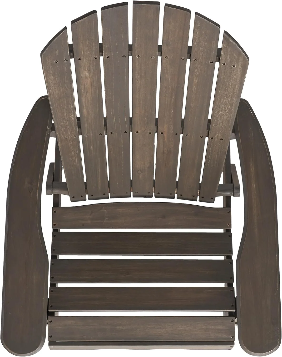 Christopher Home Milan Outdoor Rustic Acacia Wood Folding Adirondack Chair, Gray