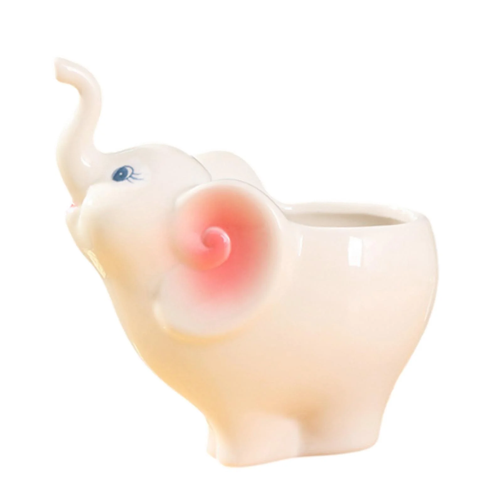 Colaxi Flower Pot Plant Nursery Pot Desktop Ornament Patio Home Decor Gardens Table Ornaments Cute Lightweight Bonsai Pot Flower Pots 11.5x7.5x12.6cm