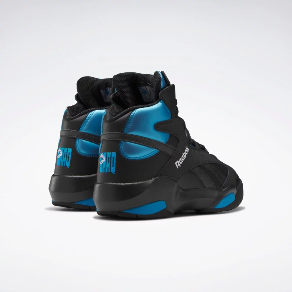 Reebok Shaq Attaq HR0499 Mens Black Azur Leather Basketball Sneaker Shoes NR6486 (9.5)