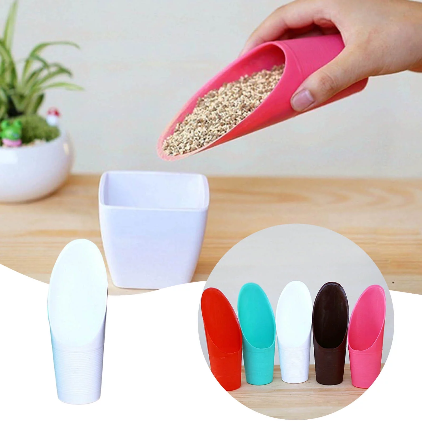 Vegetable Mix Plastic Bucket Shovel Soil Garden Potted Succulent Tool Soil Scoop Bucket Shovel Plastic Garden Tools