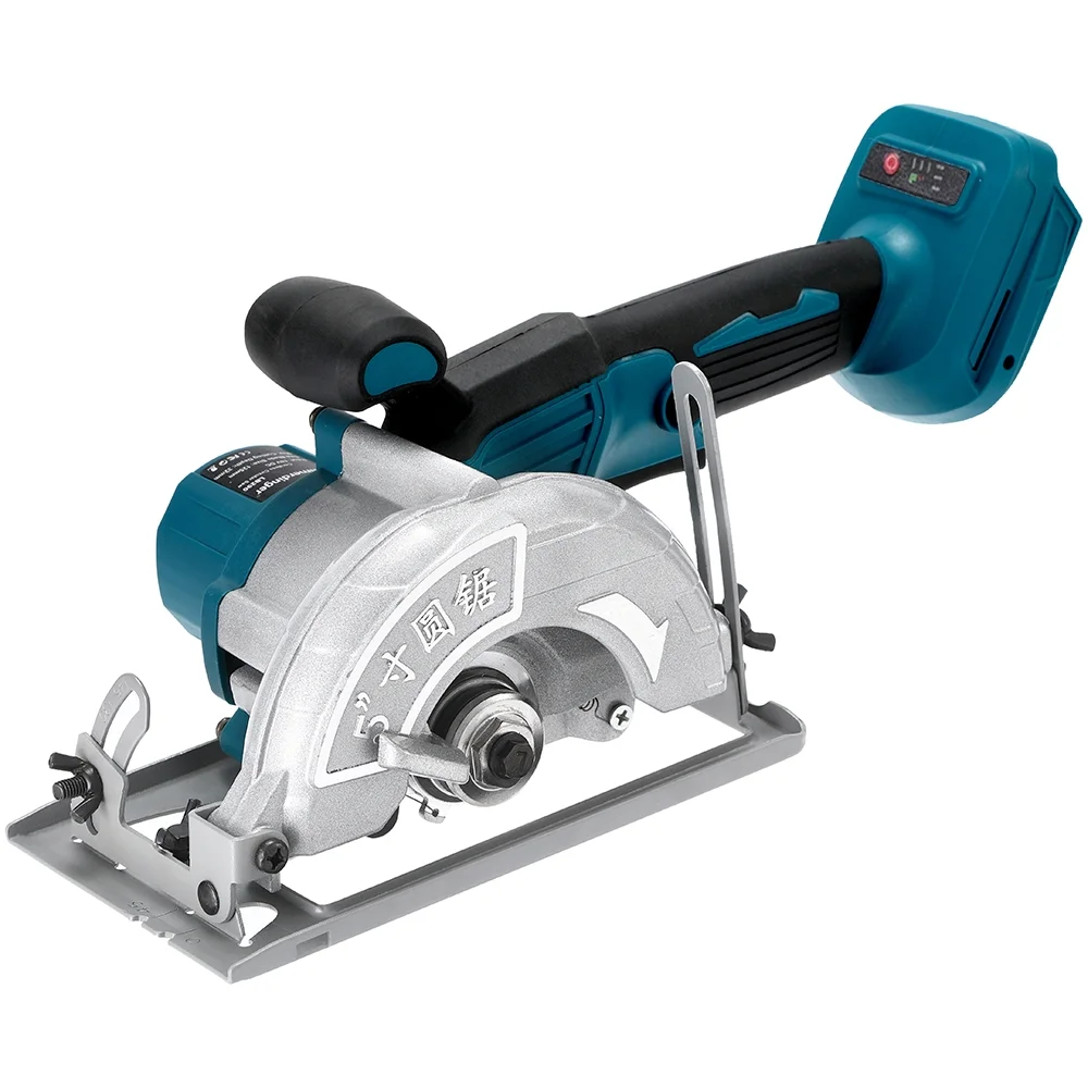 5Inch Cordless Circular Saw for Makita Battery(Not Inclued), Adjustable Electric Saw With External Rotor Motor,For Wood And Stone,Tool Only