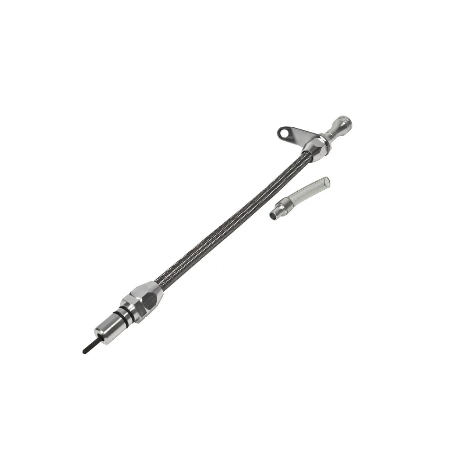 B&M 22166 Aluminum Braided Dip Stick, Fits TH-400 Transmission