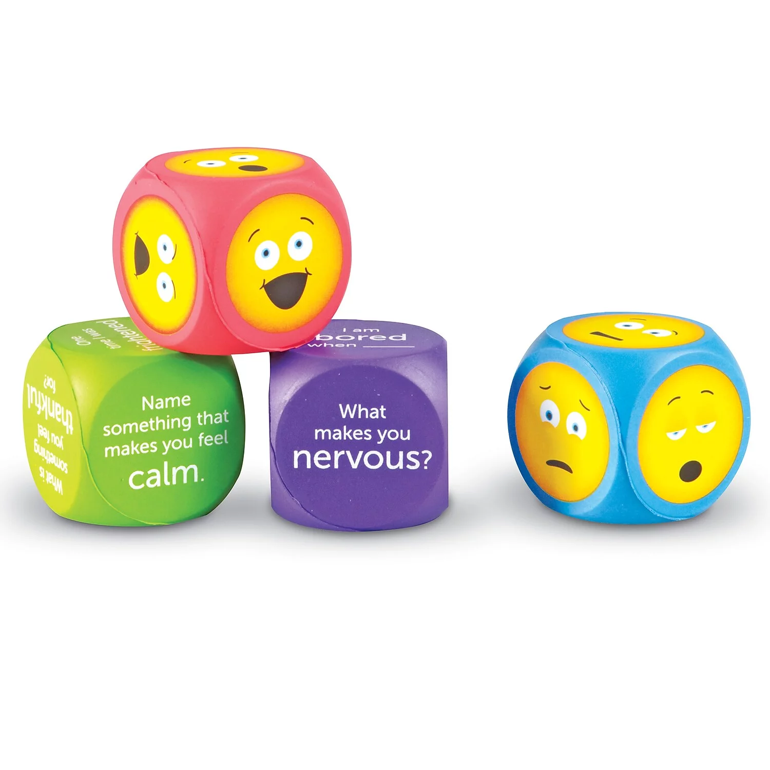Learning Resources, Lrnler7289, Soft Foam Emoji Cubes, 4 / Set, Multi