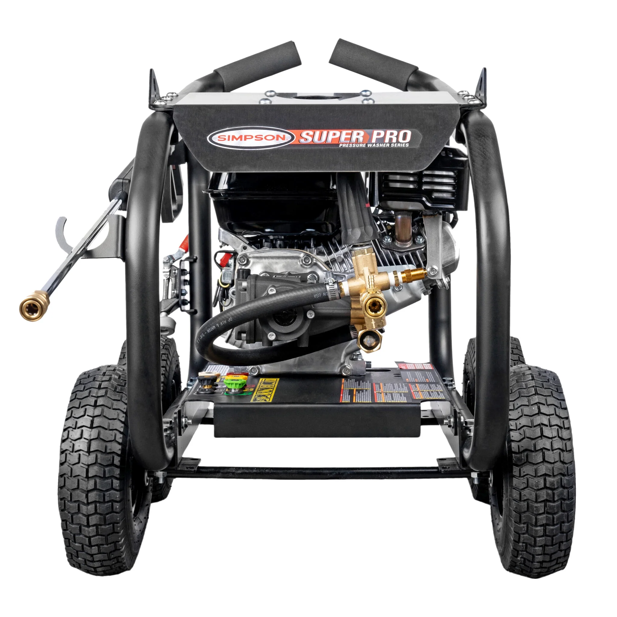 SuperPro Roll-Cage SW3625HADS 3600 PSI at 2.5 GPM HONDA GX200 with AAA Triplex Plunger Cold Water Professional Gas Pressure Washer (Refurbished)