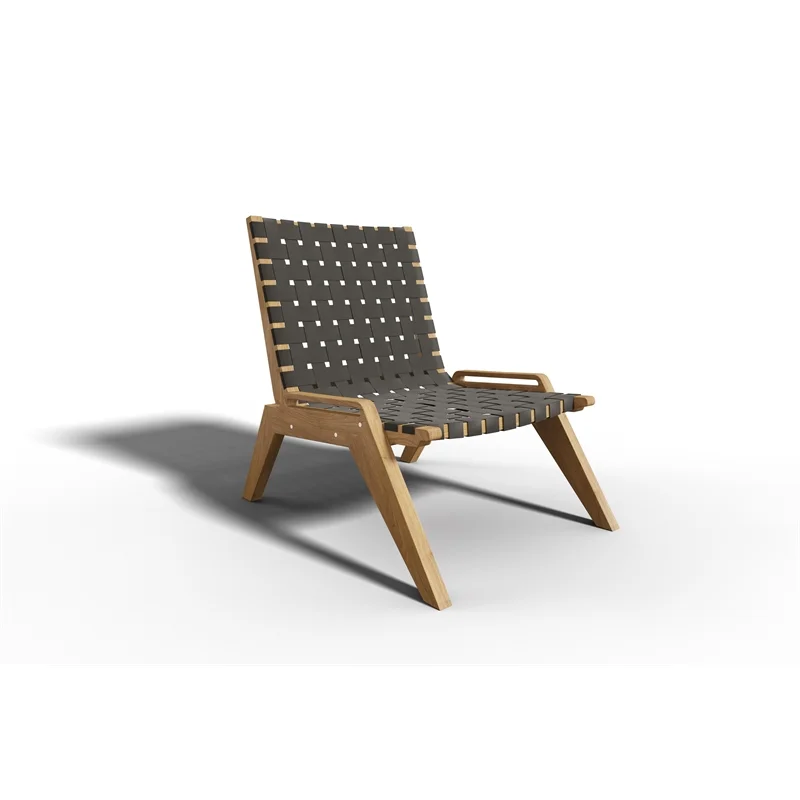 Laurent Teak Outdoor Woven Chat Chair