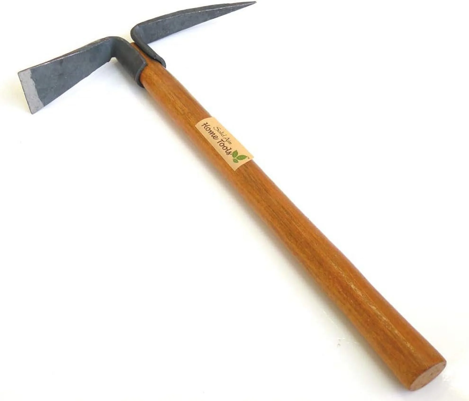Solid Aim Tools -   Mattock with Heavy Duty Wooden Handle (35cm Overall Length, 26cm Steel Blade)