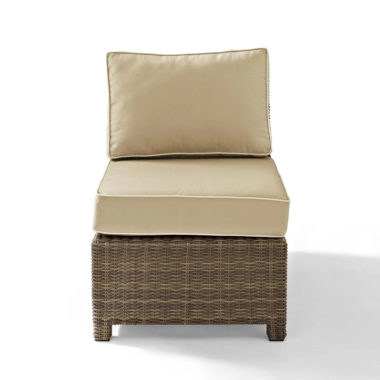 Maykoosh Suburban Sophistication Outdoor Wicker Sectional Center Chair Sangria/Weathered Brown