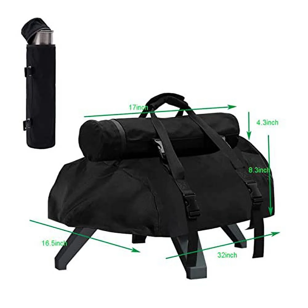 Outdoor Pizza Oven Cover for karu12 Removable Chimney Bag Dustproof Weather Resistant Carrier Tote with Handle Grill Cover Pizza Oven Cover for Travel