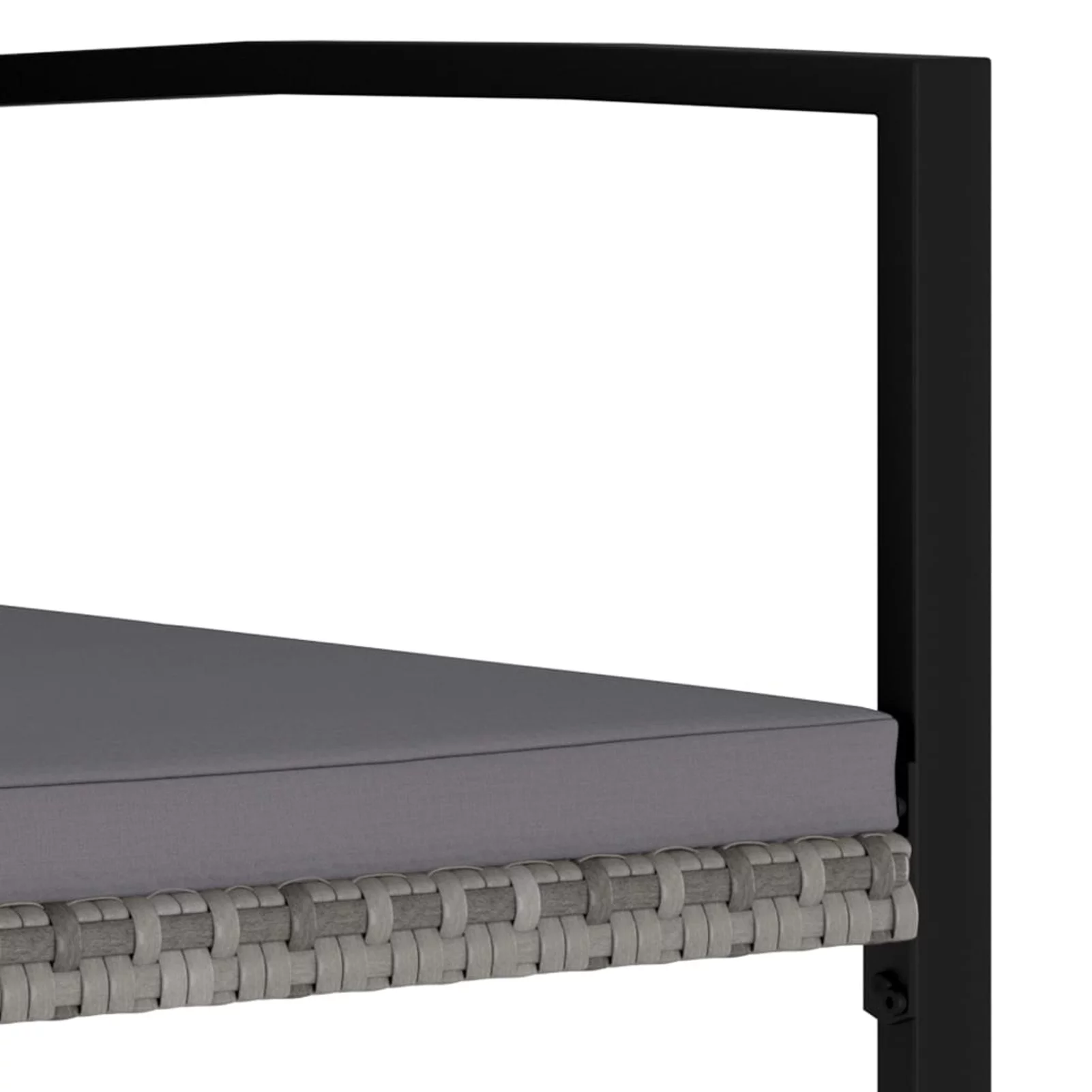 Carevas Patio Dining Chairs 4 pcs Poly Rattan Gray