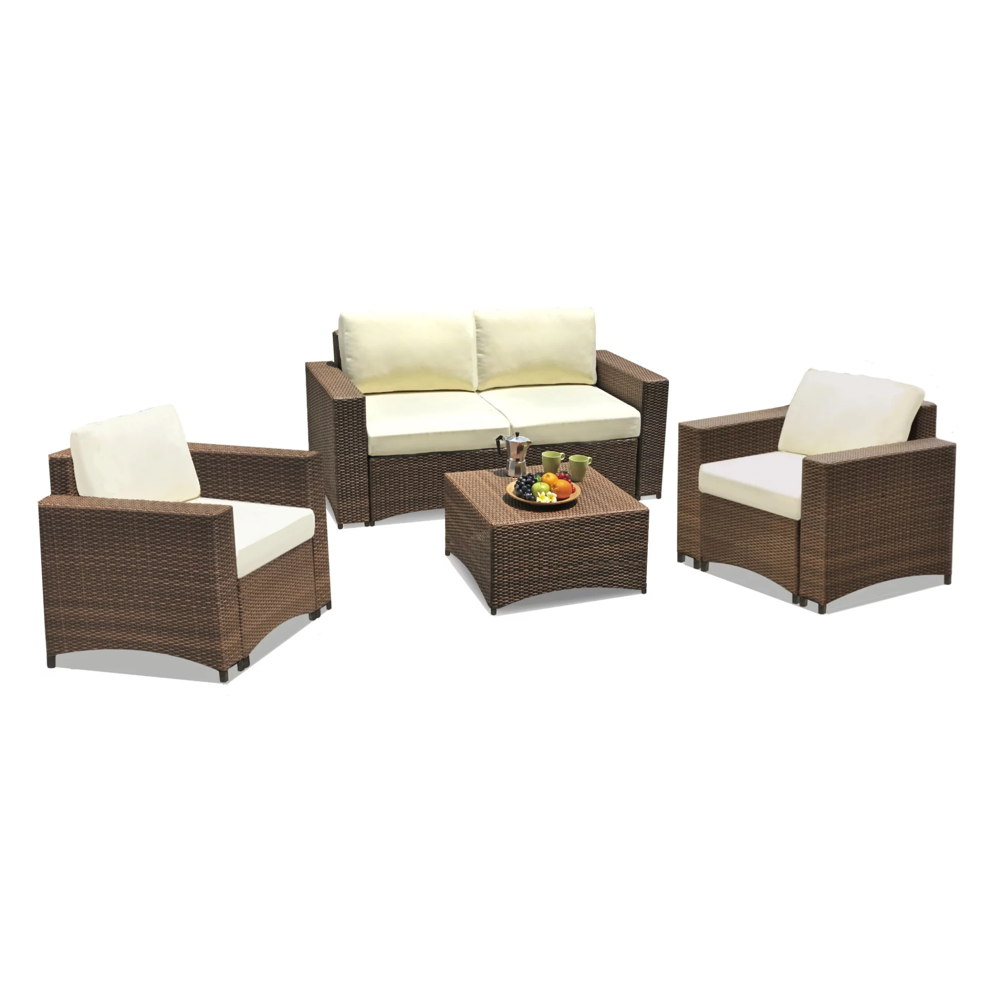 Studio Shine Collection 3-Seater sofa, 2 Armchairs and coffee table conversation set
