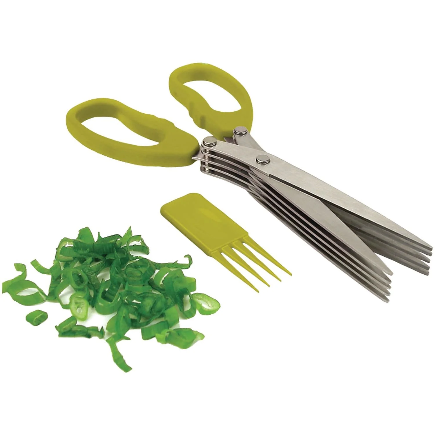 Starfrit Stainless Steel Multi Blade Herb Scissor; Green SRFT80714AZ