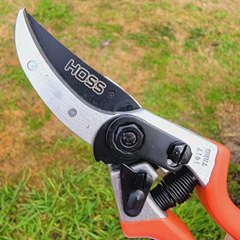 HOSS Pruning Shears | Heavy-Duty Pruning Shears With Non-Stick Blade Coating | Right Or Left-Handed