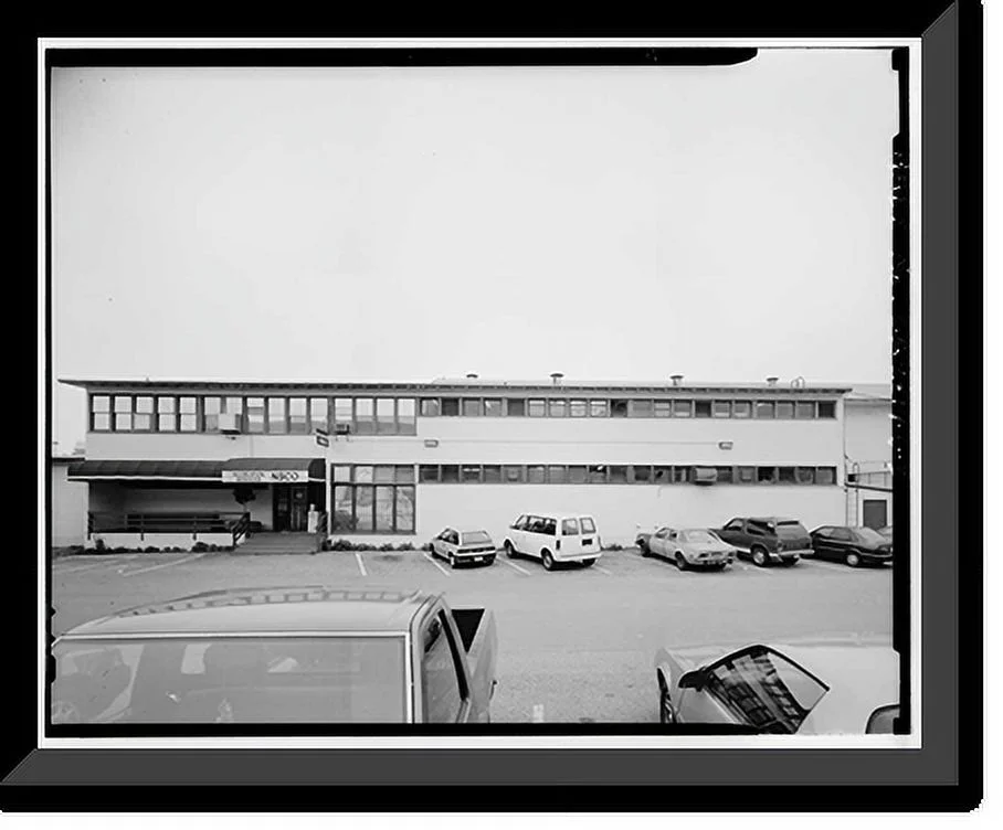 Historic Framed Print, Oakland Naval Supply Center, Gymnasium-Cafeteria-Theater, East K Street between Eleventh & Twelfth Streets, Oakland, Alameda County, CA - 5, 17-7/8